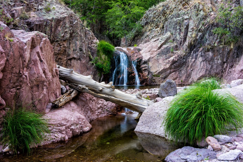 Image of little waterfall in the Gila National forest